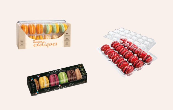 Frozen pastry packagings with different product quantity